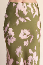 Load image into Gallery viewer, Satin Midi Skirt With Waist Elastic Band