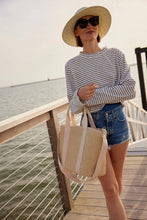Load image into Gallery viewer, Modern Straw Cooler Tote