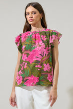 Load image into Gallery viewer, Dandi Floral Veda Cap Sleeve Top