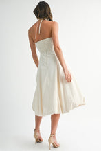 Load image into Gallery viewer, Halter Neck Balloon Hem Maxi Dress