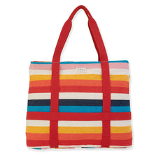 Load image into Gallery viewer, Sun N Sand Sunny Day Artistic Shoulder Tote with Built-in Hat Carrier
