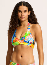 Load image into Gallery viewer, Cuba Multi Fit Wrap Front Halter Bikini Top - Turquoise