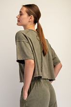 Load image into Gallery viewer, Rae Mode Mineral Washed Terry Butter Cropped Tee