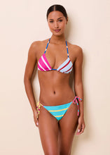 Load image into Gallery viewer, Solid & Striped Iris Bikini Top Reversible Symi Colorblock Stripe