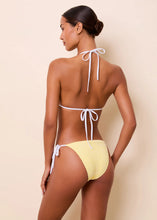 Load image into Gallery viewer, Solid & Striped Iris Bikini Top Puckered Gingham Citrina