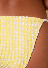 Load image into Gallery viewer, Solid & Striped Iris Bikini Bottom Puckered Gingham Citrina