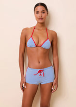 Load image into Gallery viewer, Solid & Striped Iris Bikini Top Seersucker Marina Blue Stripe