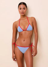 Load image into Gallery viewer, Solid & Striped Iris Bikini Top Seersucker Marina Blue Stripe