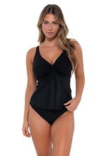 Load image into Gallery viewer, Sunsets Black Forever Tankini Top