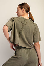 Load image into Gallery viewer, Rae Mode Mineral Washed Terry Butter Cropped Tee