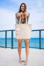 Load image into Gallery viewer, Natural Beauty Upcyled Hand Woven Tote