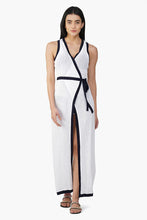 Load image into Gallery viewer, Dalmia Black And White Crochet Lace Fabric Cover Up