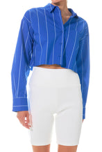 Load image into Gallery viewer, Striped Cropped Shirts