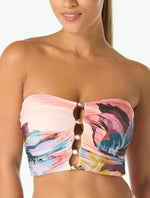 Load image into Gallery viewer, Carmen Marc Valvo Bandeau Draped Bikini Top