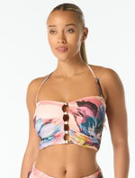 Load image into Gallery viewer, Carmen Marc Valvo Bandeau Draped Bikini Top