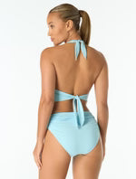 Load image into Gallery viewer, Carmen Marc Valvo Beaded Back Tie Halter Bikini Top