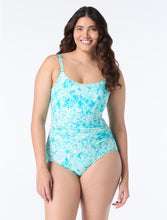 Load image into Gallery viewer, Roxanne Shirred One Piece Swimsuit- Cabana Lights