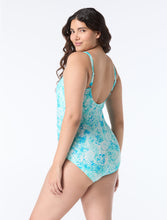 Load image into Gallery viewer, Roxanne Shirred One Piece Swimsuit- Cabana Lights