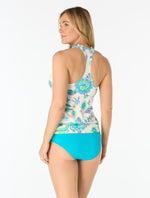 Load image into Gallery viewer, Beach House Nina Ruffled Trim Textured Tankini Top