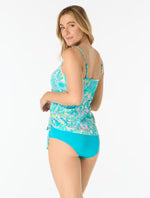Load image into Gallery viewer, Beach House Bridget Textured Shirred Side Underwire Tankini Top