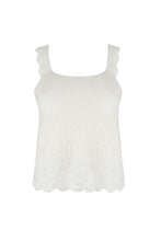 Load image into Gallery viewer, Scallop Crochet Tank | Ivory