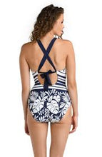 Load image into Gallery viewer, La Blanca Beach Bungalow High-Neck Keyhole One Piece