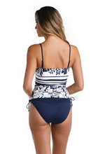 Load image into Gallery viewer, La Blanca Beach Bungalow Cinch Side Bandeau Tankini Top