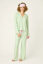 Load image into Gallery viewer, Pupcation Palms Kiwi Stripe 3-Piece PJ Set