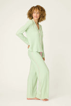 Load image into Gallery viewer, Pupcation Palms Kiwi Stripe 3-Piece PJ Set