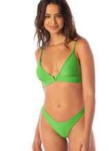 Load image into Gallery viewer, Mojito Green Paradiso Long Line Triangle Bikini Top