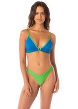 Load image into Gallery viewer, Mojito Green Paradiso Long Line Triangle Bikini Top
