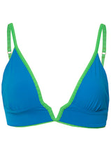 Load image into Gallery viewer, Mojito Green Paradiso Long Line Triangle Bikini Top