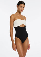 Load image into Gallery viewer, Versa Rib Cut Out Bandeau One Piece