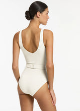 Load image into Gallery viewer, Isla Rib V-Neckline Belted One Piece