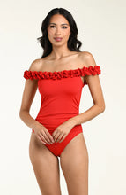 Load image into Gallery viewer, Island Goddess Ruffled One Piece - Ruby