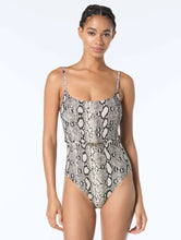 Load image into Gallery viewer, Michael Kors Scoopneck One Piece Swimsuit - Boho Python