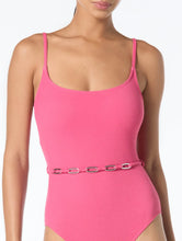 Load image into Gallery viewer, Michael Kors Belted Scoopneck One Piece Swimsuit - Crepe Solids