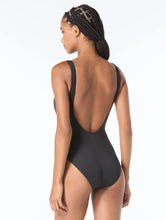 Load image into Gallery viewer, Michael Kors V-Neck One Piece Swimsuit - Rhinestone Studded Solids