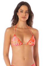Load image into Gallery viewer, Coral Foliage Balmy Sliding Triangle Bikini Top