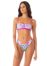 Load image into Gallery viewer, Cerise Bouquet Splendour Regular Rise Thin Side Bikini Bottom