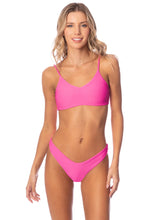 Load image into Gallery viewer, Radiant Pink Splendour Regular Rise Thin Side Bikini Bottom