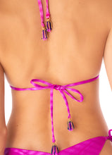 Load image into Gallery viewer, Deep Pink Balmy Sliding Triangle Bikini Top