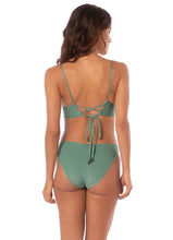Load image into Gallery viewer, Shamrock Green Mirage Triangle Long Line Bikini Top