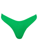 Load image into Gallery viewer, Parakeet Green Splendour Regular Rise Thin Side Bikini Bottom