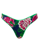 Load image into Gallery viewer, Parakeet Green Splendour Regular Rise Thin Side Bikini Bottom