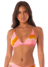 Load image into Gallery viewer, Orchid Pink Ivy Fixed Triangle Bikini Top