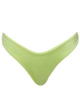 Load image into Gallery viewer, Lemonade Green Splendour Regular Rise Thin Side Bikini Bottom