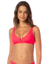 Load image into Gallery viewer, Coral Crush Victoria V Wire Bralette Bikini Top