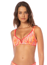 Load image into Gallery viewer, Coral Crush Victoria V Wire Bralette Bikini Top