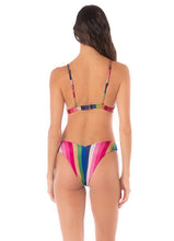 Load image into Gallery viewer, Candy Stripes Valerya Regular Rise Double V Bikini Bottom